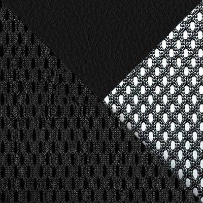 Черный, экокожа, сетка, ткань