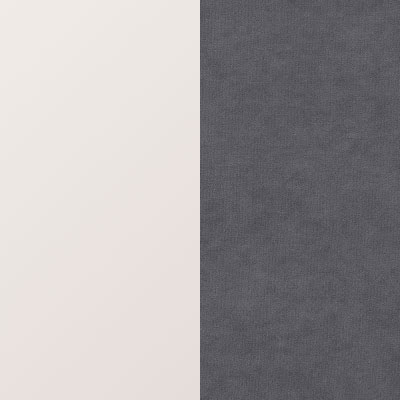 Слоновая кость / Серый, велюр