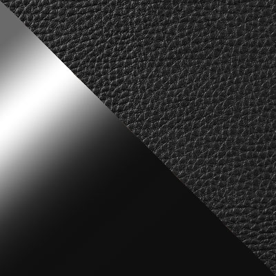 Черный, экокожа / Черный, металл