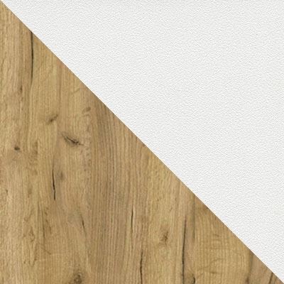 Белый шагрень / Дуб Крафт золотой