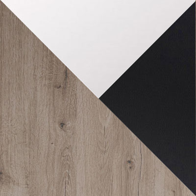 Дуб горный / Зеркало / Лакобель черный