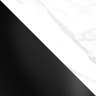 Белый глянец, спеченный камень / Черный, металл
