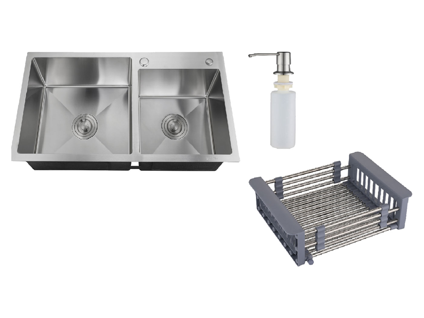 Врезная мойка с корзиной и дозатором 133-183811