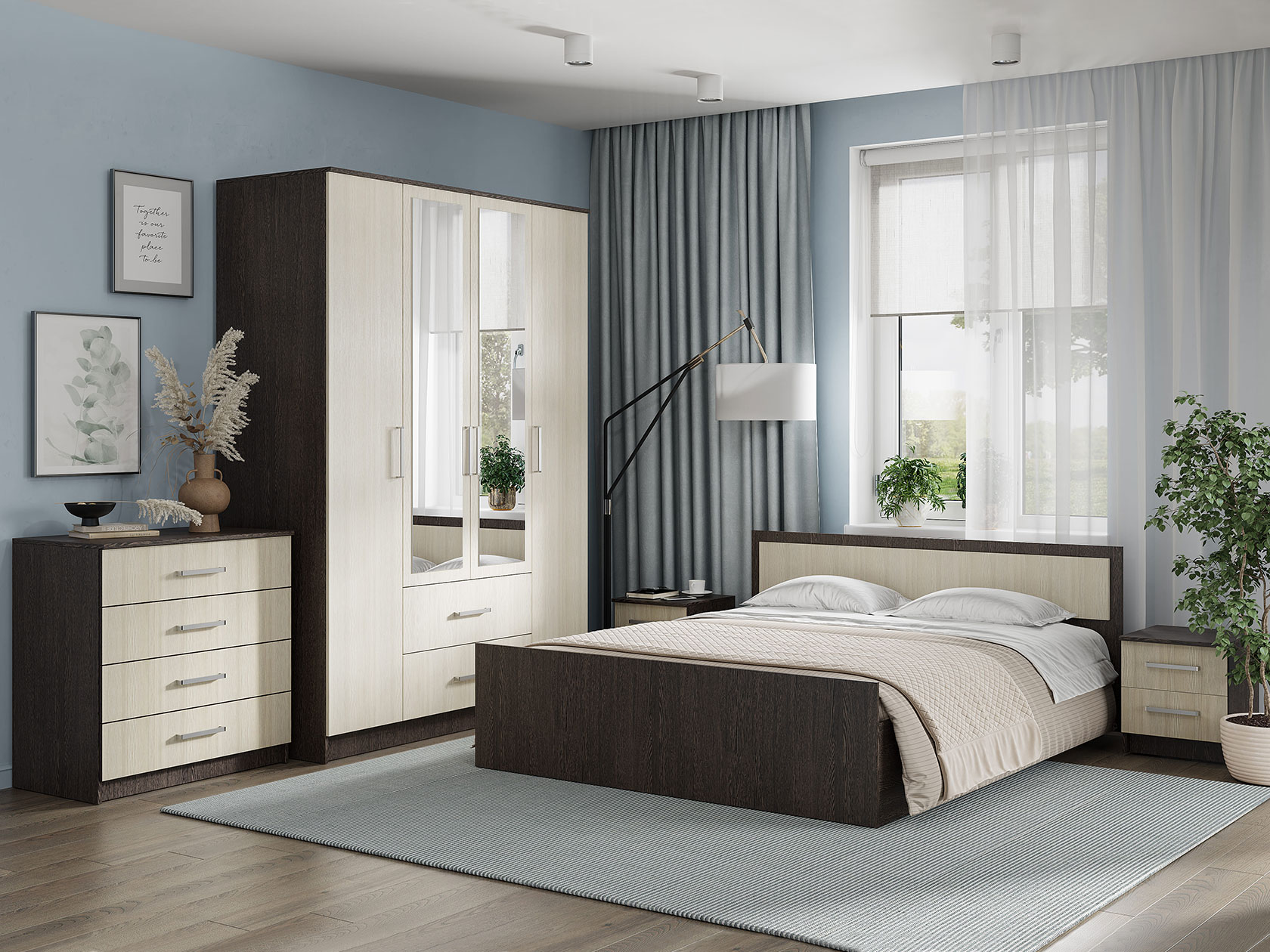 Спальный гарнитур 136-190224