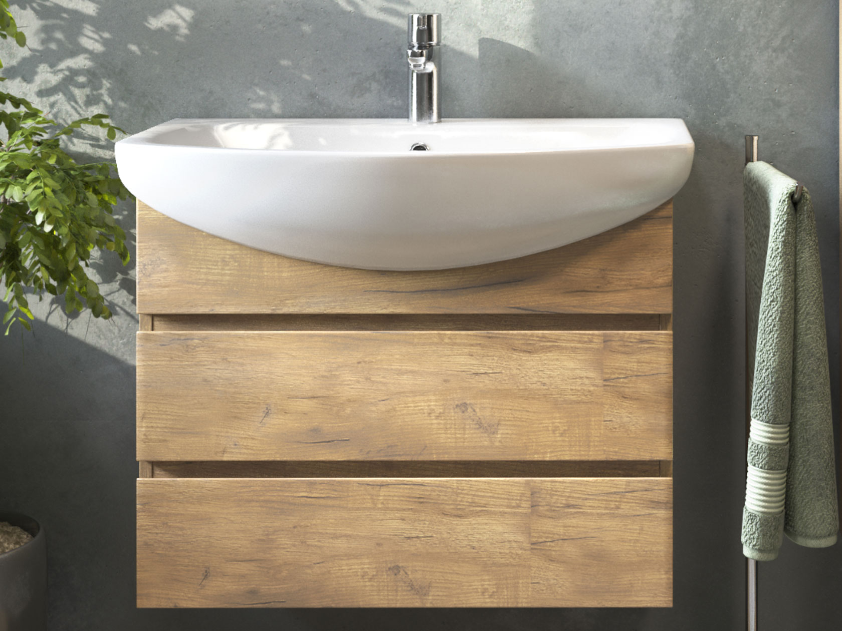 Навесная тумба под раковину 133-194511